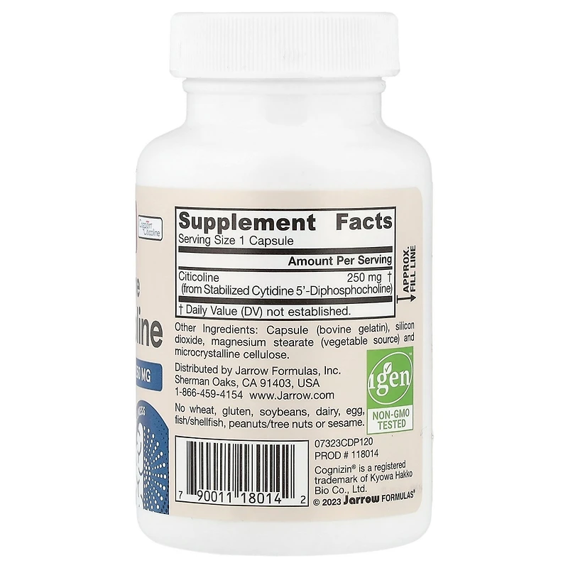 Jarrow Formulas Citicoline Cdp Choline 250 mg