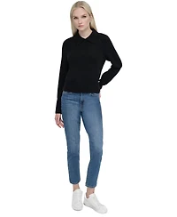 Dkny Jeans Petite Pullover Polo Sweater