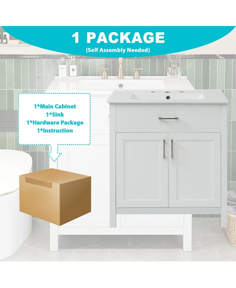 Streamdale Compact 30" Bathroom Vanity with Ample Storage
