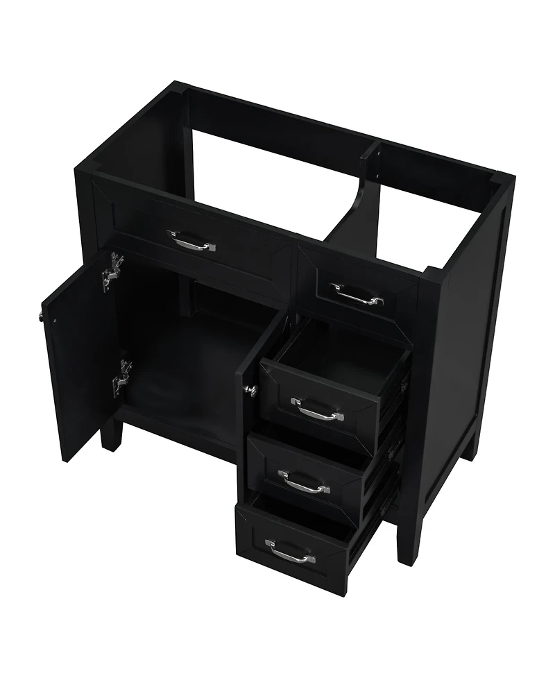 Streamdale 36" Black Vanity Cabinet Base Only
