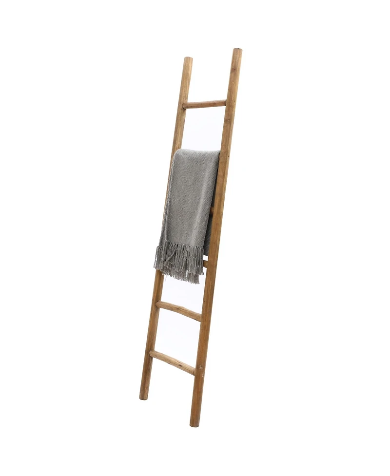 LuxenHome Rustic 6ft Decorative Blanket Ladder