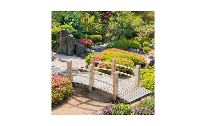 Slickblue Garden Bridge Arc Footbridge Elegant Outdoor Structure for Landscaping and Pathways