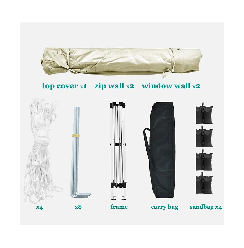 Streamdale 10'x10' Pop-Up Canopy with Sidewalls