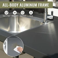 Streamdale Outdoor Kitchen Island w/Sink, Storage & Cover