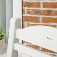 Outdoor Rocking Chair, All Weather-Resistant Hdpe Rocking Patio Chairs with Rustic High Back, Armrests, Oversized Seat and Slatted Backrest, 350lbs We