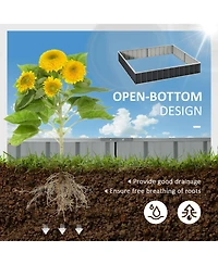 8.5' x 3' x 1' Raised Garden Bed, Galvanized Metal Planter Box for Vegetables Flowers Herbs, Dark Gray