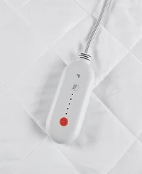 Sharper Image Embossed Microfiber Heated Mattress Pad