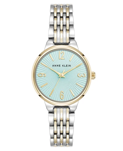 Anne Klein Women's Quartz Light Blue Charming and Two-Tone Alloy Metal Watch, 30mm