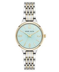 Anne Klein Women's Quartz Light Blue Charming and Two-Tone Alloy Metal Watch, 30mm