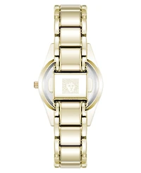 Anne Klein Women's Quartz Bold Coin Edge Bezel Gold-Tone Alloy Metal Watch, 32mm