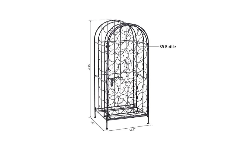 Functional Wine Rack Cabinet for Elegant Storage and Display of Wine Bottles