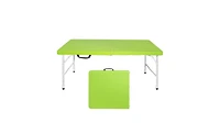 Slickblue 4ft Portable Folding Table for Indoor and Outdoor Use, Lightweight and Easy to Store