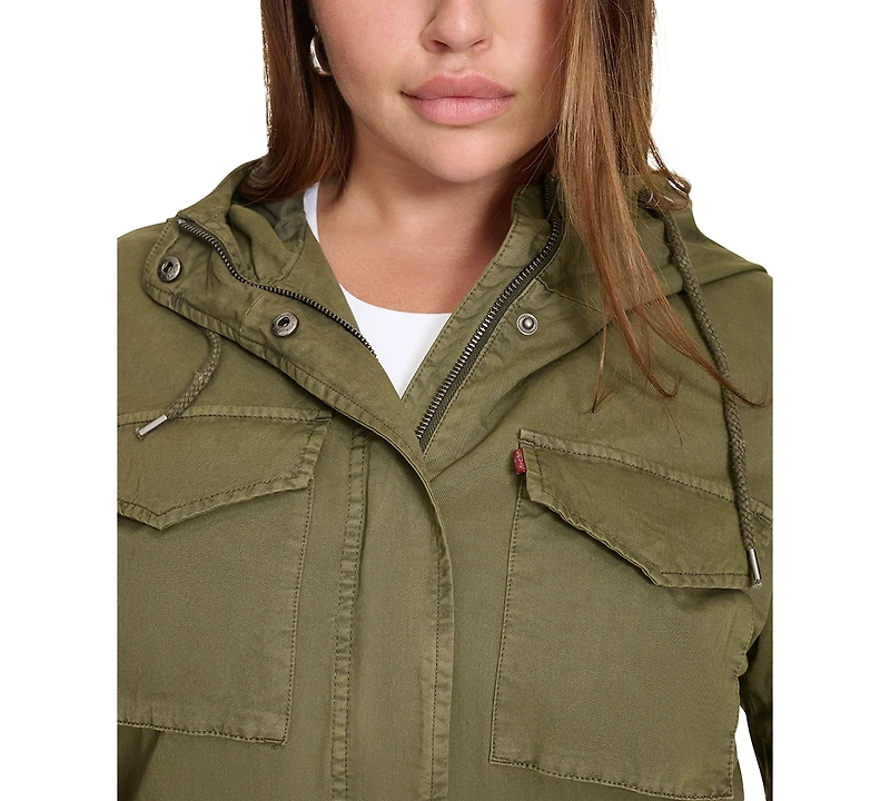 Levi's Plus Cotton Hooded Military Zip-Front Jacket