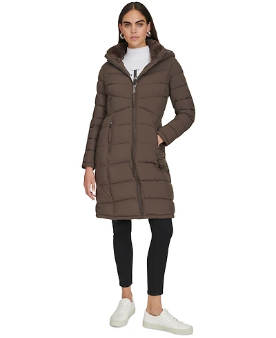 Calvin Klein Women's Hooded Puffer Coat