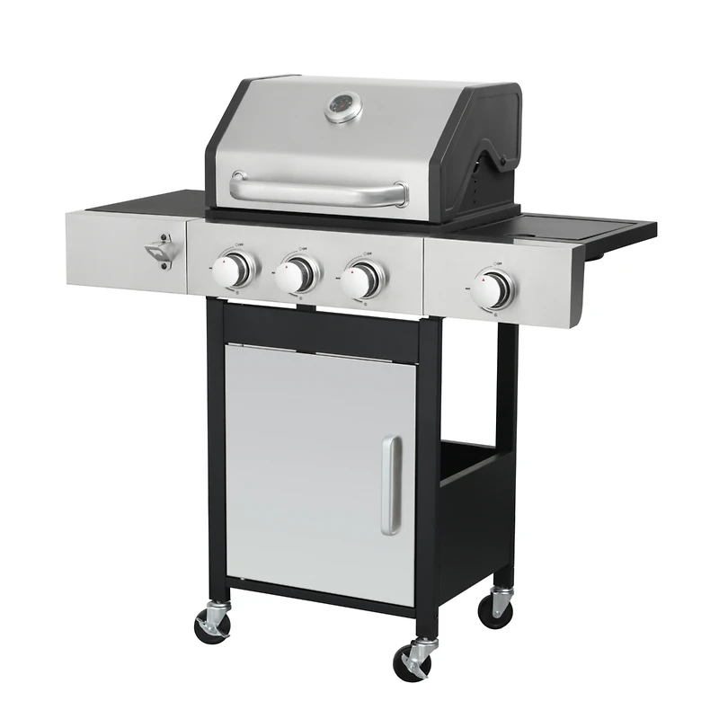 Streamdale Furniture 3-Burner Propane Gas Grill, 37230BTU with Enameled Cast Iron Grids