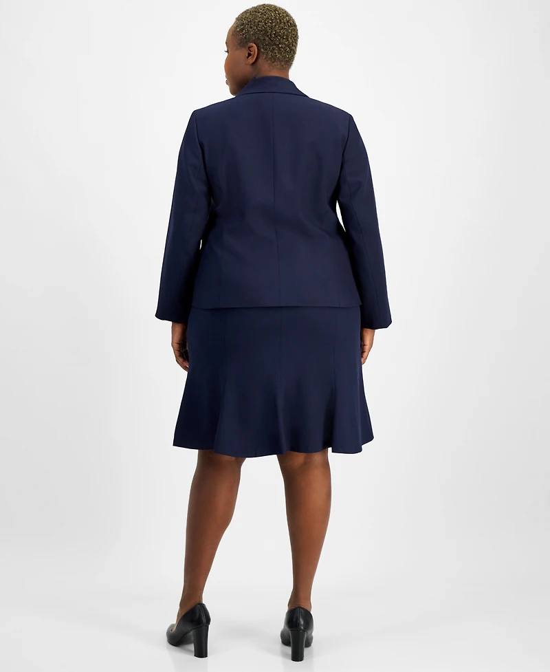 Le Suit Plus Three-Button Jacket & Skirt Set