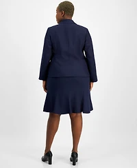 Le Suit Plus Three-Button Jacket & Skirt Set