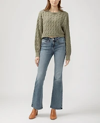 Silver Jeans Co. Women's Suki Mid Rise Curvy Fit Bootcut