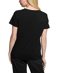 Guess Women's Tiger Eyes Graphic Crewneck Cotton Easy T-Shirt
