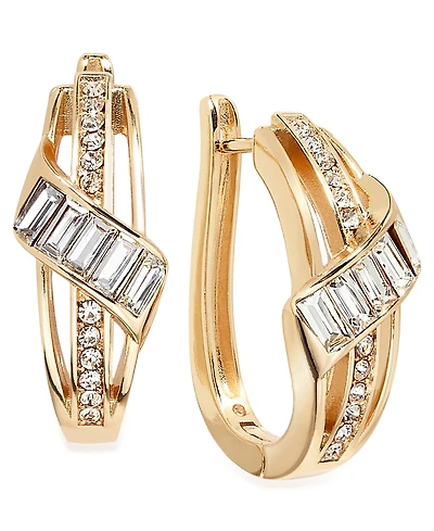 And Now This Crystal Hinged Hoop Earring