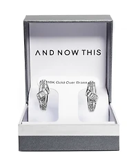 And Now This Crystal Hinged Hoop Earring