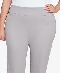 Ruby Rd. Plus Pull-On Extra Stretch Embroidered Hem Jeans