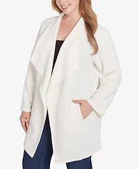 Ruby Rd. Plus Size Winter Scroll Quilted Knit Jacket
