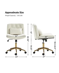 Hulala Home Sinclair Modern Office Chair with Sgs International Certified Stainless Steel Gas Spring