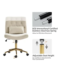 Hulala Home Sinclair Modern Office Chair with Sgs International Certified Stainless Steel Gas Spring