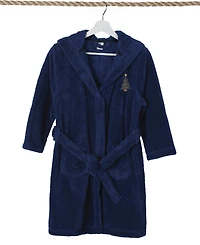 Linum Home Christmas Tree Kids Super Plush Double Brushed Hooded Bathrobe
