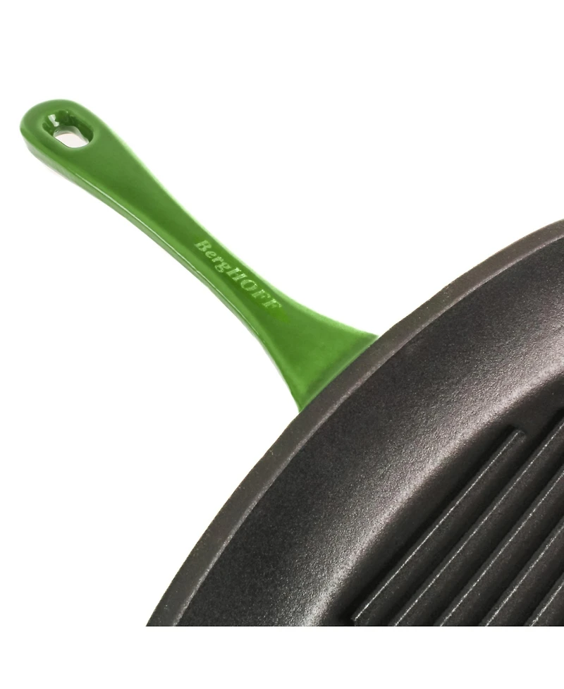 BergHOFF Neo 2pc Cast Iron 11" Grill Pan with Steak Press