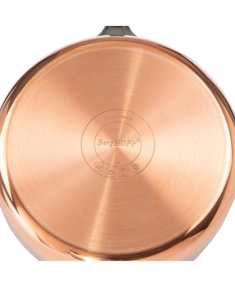 BergHOFF Vintage Tri-Ply Copper 8" Saucepan 3qt. with Lid, Hammered