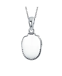 Bling Jewelry Southwest Natural Stone Oval Leaf Feather Pendant Necklace .925 Sterling Silver