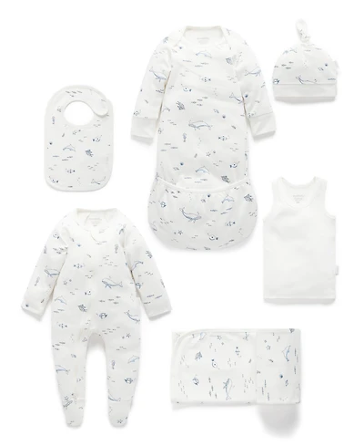Purebaby Baby Boys Newborn Hospital Pack 6 Piece