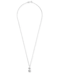 2-Pc. Set Diamond Circle Cluster Pendant Necklace & Matching Dangle Earrings (1/3 ct. t.w.) in Sterling Silver or 14k Gold-Plated Sterling Silver, Cre