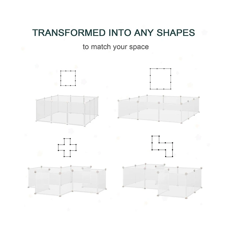 Slickblue Diy Pet Playpen Customizable Indoor & Outdoor Play Area for Dogs and Small Pets