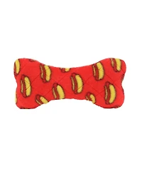 Mighty Medium Bone Red, Durable Squeaky Dog Toy
