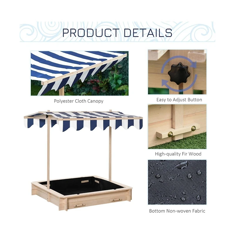Kids Sandbox for Creative Outdoor Play – Sturdy Design, Spacious Area, and Easy to Clean