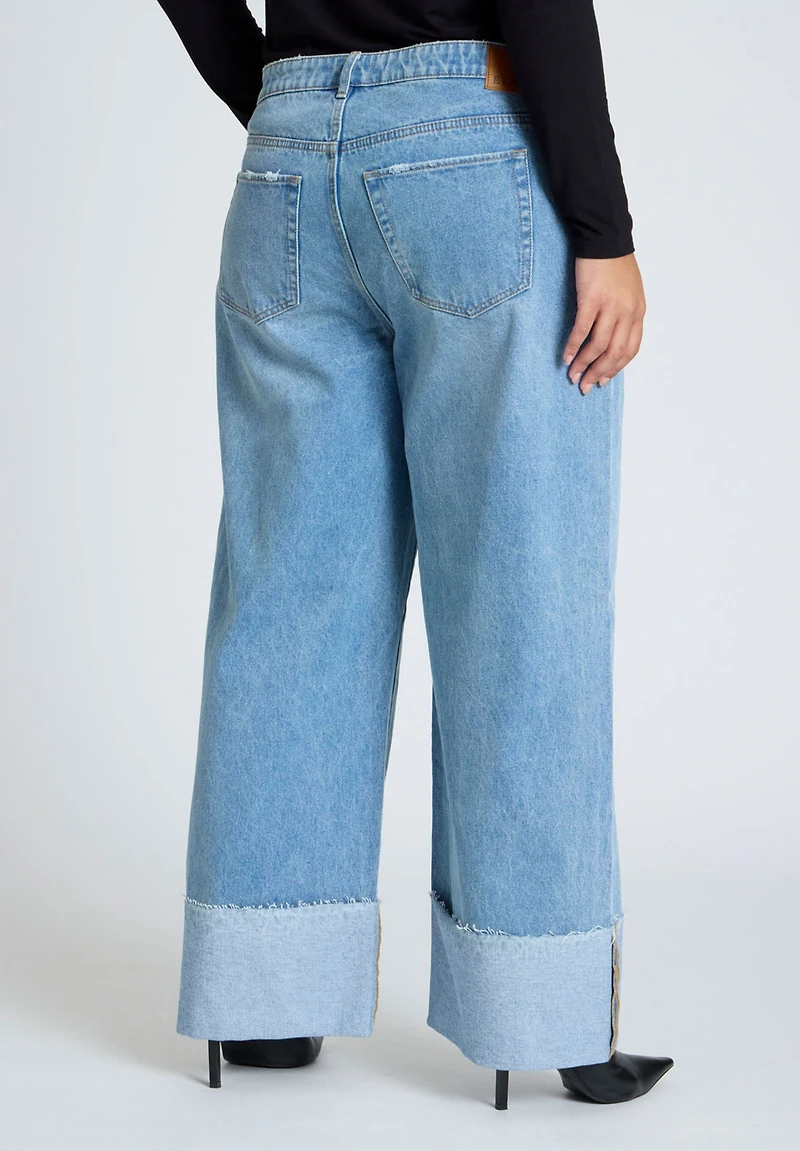 Eloquii Women's Tall Cuff Jean