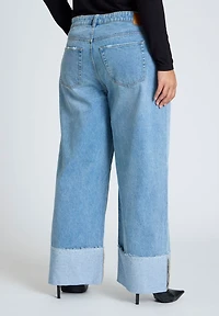 Eloquii Women's Tall Cuff Jean