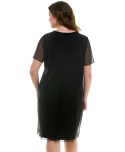 Bebe Plus Power Mesh A-line Maxi Dress