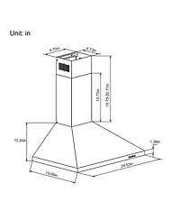 Flynama 30-in 700-cfm Convertible Silver Wall-Mounted Range Hood