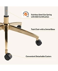 Hulala Home Uwe Modern Leather Ergonomic Executive Office Chair with Sgs International Certified Stainless Steel Gas Spring