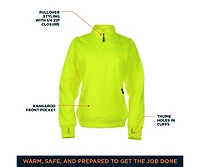 RefrigiWear Women's Quarter-Zip Fleece Sweatshirt - Insulated Ladies Work Pullover with Thermal Comfort