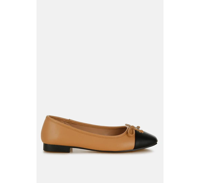 Acino Boucle Pearl Bow Ballerinas