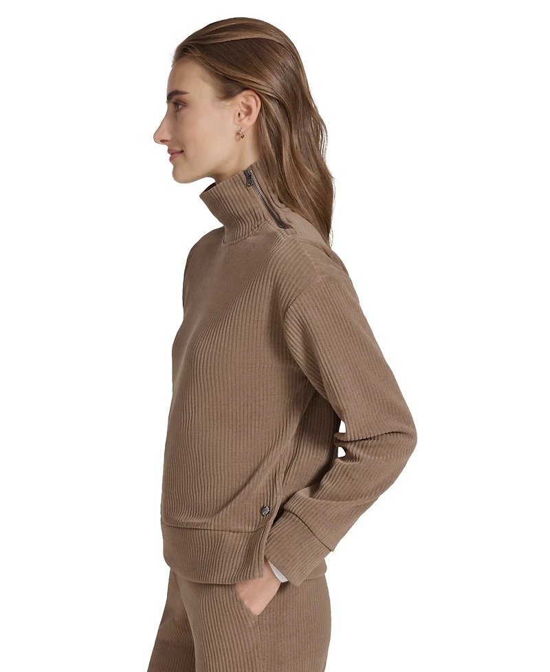 Andrew Marc Sport Women's Chenille Ribbed Turtleneck Sweater