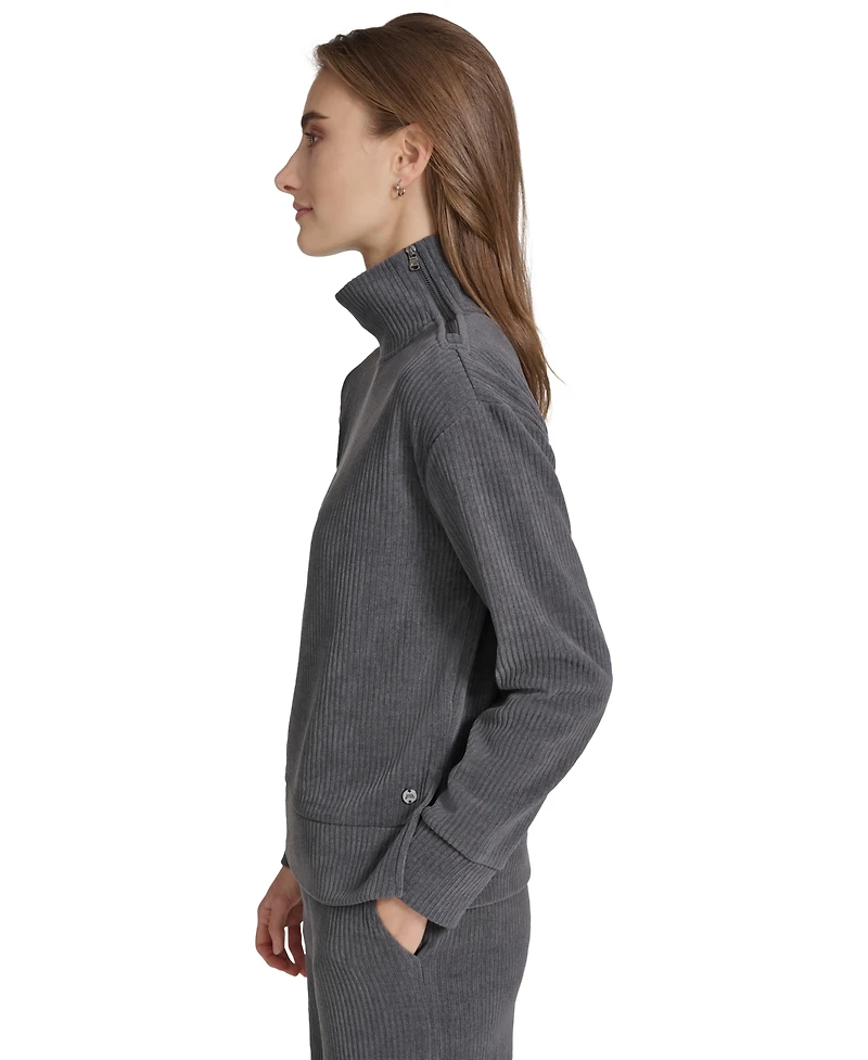 Andrew Marc Sport Women's Chenille Ribbed Turtleneck Sweater