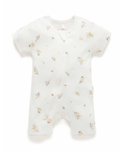 Purebaby Baby Boy and Girl Short Sleeve Zip Coveral