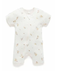 Purebaby Baby Boy and Girl Short Sleeve Zip Coveral