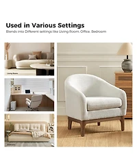 Hulala Home Augus Modern Boucle Armchair Chair with Adjustable Feet